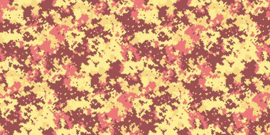 Sıcak ve dünyevi tonlarda soyut dijital kamuflaj deseni. Moda, tekstil tasarımı ya da arkaplan resmi olarak mükemmel.
