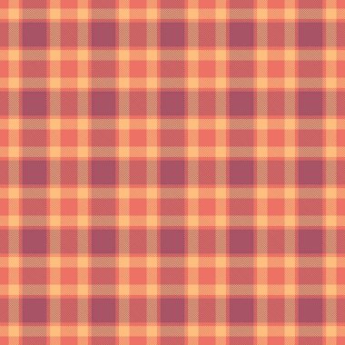Şeftali, portakal ve erik renginde sıcak, davetkar ekose desenler. Tekstil, arka plan, tasarım elementleri için ideal. Samimi ve klasik bir dokunuş ekliyor. Çeşitli projeler için çok yönlü.