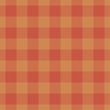 Sıcak, sonbahar ekose desenli. Turuncu ve pas tonları ile damalı tasarım. Özgeçmiş, tekstil ve rahat tasarımlar için ideal, konfor ve stil çağrıştırıyor.