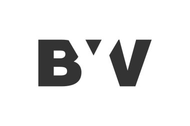 BYV logo tasarımı. İlk harf B Y V kalın yazı tipi teknoloji girişimleri, danışmanlık, kurumsal markalaşma. Yaratıcı şirket adı, manşet başlıkları tipografi kimliği, moda logoti tipi. Vektör illüstrasyonu.
