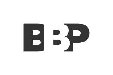 BBP logo tasarımı. İlk harf B B P kalın yazı tipi teknoloji girişimleri, danışmanlık, kurumsal markalaşma. Yaratıcı şirket adı, manşet başlıkları tipografi kimliği, moda logoti tipi. Vektör illüstrasyonu.