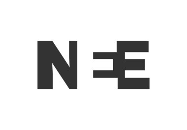 Logo tasarımına ihtiyacım var. İlk harf N E kalın yazı tipi teknoloji girişimleri, danışmanlık, kurumsal markalaşma. Yaratıcı şirket adı, manşet başlıkları tipografi kimliği, moda logoti tipi. Vektör illüstrasyonu.