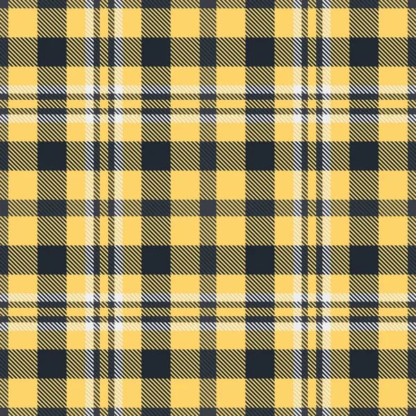 Sarılı, koyu gri ve beyaz çizgili kusursuz ekose desenli. Arka plan, tekstil veya dijital kağıt için uygun klasik tartan tasarımı.