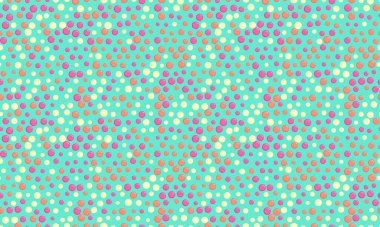 Canlı pastel puantiyeli nokta deseni. Neşeli arka planlar, tekstil, ambalaj ya da web sitesi tasarımı için mükemmel.