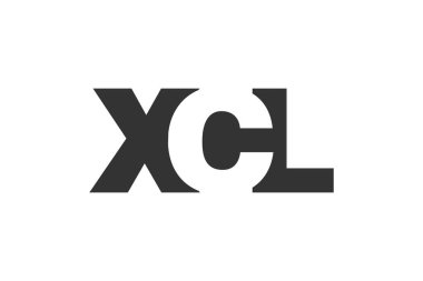 XCL logo tasarımı. İlk harf X C L kalın yazı tipi teknoloji girişimleri, danışmanlık, kurumsal markalaşma. Yaratıcı şirket adı, manşet başlıkları tipografi kimliği, moda logoti tipi. Vektör illüstrasyonu.