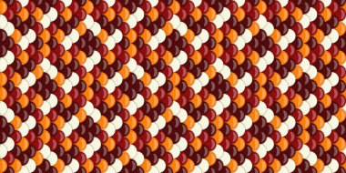 Soyut sonbahar deseni. Canlı, pürüzsüz dizayn. Üst üste binen daireler. Sıcak ve dünyevi tonlarda. Düşme temalı arka plan, tekstil ya da web sitesi tasarımı için mükemmel.