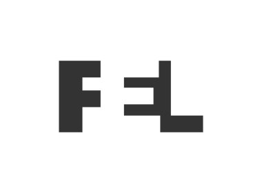 FEL logo tasarımı. İlk harf F E L kalın yazı tipi teknoloji girişimleri, danışmanlık, kurumsal markalaşma. Yaratıcı şirket adı, manşet başlıkları tipografi kimliği, moda logoti tipi. Vektör illüstrasyonu.
