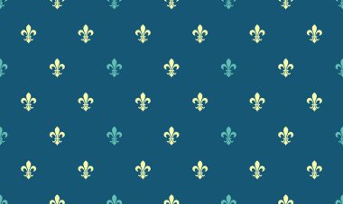 İşaretler retro sistemde ortaçağa ait. Şablon, Şam zenginliği ile birlikte. Lilly zarafeti ile amblem VIP. Tekrarlayan kumaş, pürüzsüz bir desen..