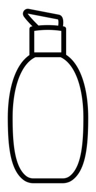 Bir pompa şişesi dağıtıcısının gösterişli sanat simgesi, güzellik, hijyen ve sağlık projeleri için ideal. Bu minimalist grafik, temizliği ve güvenliği modern ve çok yönlü bir şekilde sembolize ediyor..