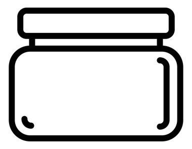 Zarif bir kavanozun minimalist çizgi simgesi, cilt bakımı, güzellik veya gıda paketleme kavramları için idealdir. Bu çok yönlü vektör grafiği web tasarımı, mobil uygulama UI ve profesyonel markalaşma için mükemmeldir..