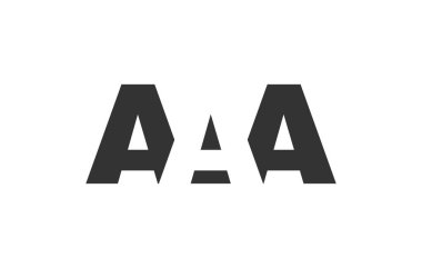 AAA logo tasarımı. İlk harf A. Teknoloji girişimleri, danışmanlık, kurumsal markalaşma için cesur bir yazı tipi. Yaratıcı şirket adı, manşet başlıkları tipografi kimliği, moda logoti tipi. Vektör illüstrasyonu.