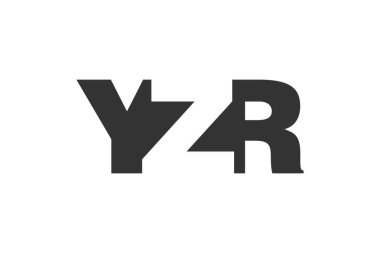 YZR logo tasarımı. İlk harf Y Z R kalın yazı tipi teknolojik girişimler, danışmanlık, kurumsal markalaşma. Yaratıcı şirket adı, manşet başlıkları tipografi kimliği, moda logoti tipi. Vektör illüstrasyonu.