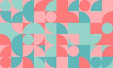 Temiz şekiller ve mozaik dokular içeren kusursuz geometrik desen. Soyut arka planlar, modaya uygun poster resimleri ya da modern tekstil tasarımları için ideal..