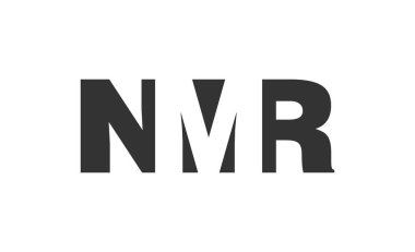 NMR logo tasarımı. İlk harf N M R kalın yazı tipi. Teknoloji girişimleri, danışmanlık, kurumsal markalaşma için. Yaratıcı şirket adı, manşet başlıkları tipografi kimliği, moda logoti tipi. Vektör illüstrasyonu.