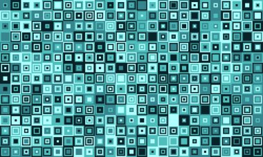 Soyut deniz mavisi kare mozaik desen. Arka planlar, web sitesi tasarımları, teknoloji temaları, sunumlar veya modern sanat projeleri için mükemmel.