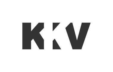 KKV logo tasarımı. İlk harf K V koyu yazı tipi. Teknolojik girişimler, danışmanlık, kurumsal markalaşma. Yaratıcı şirket adı, manşet başlıkları tipografi kimliği, moda logoti tipi. Vektör illüstrasyonu.