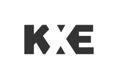 KXE logo tasarımı. İlk harf K X E kalın yazı tipi teknoloji girişimleri, danışmanlık, kurumsal markalaşma. Yaratıcı şirket adı, manşet başlıkları tipografi kimliği, moda logoti tipi. Vektör illüstrasyonu.