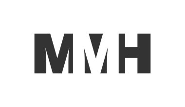 MMH logo design. Initial letter M M H bold font style for tech startups, consulting, corporate branding. Creative company name, headlines typography identity, trendy logotype. Vector illustration.