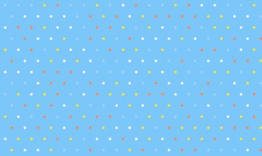 Açık mavi arkaplanda harika bir pastel polka deseni var. Web siteleri, bloglar, sunumlar ya da neşeli bir dokunuşa ihtiyaç duyan her proje için mükemmel..
