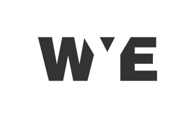 WYE logo tasarımı. İlk harf W Y E kalın yazı tipi teknoloji girişimleri, danışmanlık, kurumsal markalaşma. Yaratıcı şirket adı, manşet başlıkları tipografi kimliği, moda logoti tipi. Vektör illüstrasyonu.