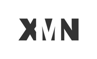 XMN logo design. Initial letter X M N bold font style for tech startups, consulting, corporate branding. Creative company name, headlines typography identity, trendy logotype. Vector illustration.