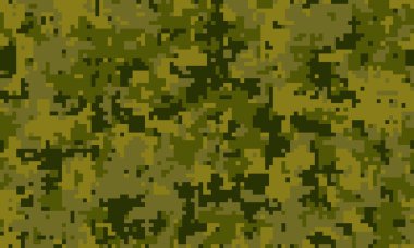 Soyut dijital kamuflaj modeli. Geçmişler, dokular veya askeri temalı tasarımlar için mükemmel. Pikselli stil modern ve çok yönlü bir görünüm sunuyor..