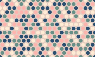 Soyut Pastel Polka nokta deseni. Modern geometrik tasarım arka plan, tekstil veya markalaşma için idealdir. İnce bir renk paleti rahatlatıcı, sofistike bir titreşim yaratır..