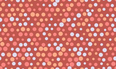 Soyut daireleri olan kusursuz lekeli desenler, tekstil baskıları, duvar kağıtları veya yaratıcı geometrik posterler için mükemmel. Modern arkaplanlar için modaya uygun polka nokta tasarımı.