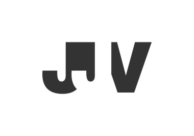 JJV logo tasarımı. J V harfli ilk harf. Teknolojik girişimler, danışmanlık, şirket markaları için kalın yazı tipi. Yaratıcı şirket adı, manşet başlıkları tipografi kimliği, moda logoti tipi. Vektör illüstrasyonu.
