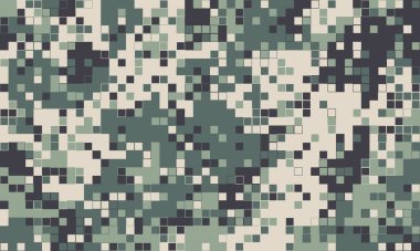 Soyut pikselleştirilmiş kamuflaj deseni. Özgeçmiş, tekstil ya da dijital projeler için çok yönlü tasarım ideal. Modern, sessiz tonlar sofistike, incelikli bir estetik yaratıyor..