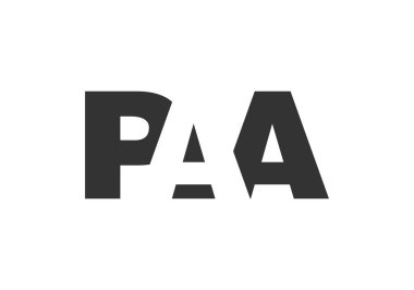 PAA logo tasarımı. İlk harf P A teknolojik girişimler, danışmanlık, kurumsal markalaşma için cesur bir yazı tipi. Yaratıcı şirket adı, manşet başlıkları tipografi kimliği, moda logoti tipi. Vektör illüstrasyonu.