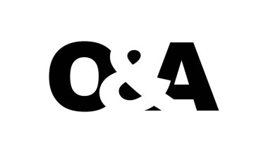 OA logosu cesur bir şekilde tasarlandı. Siyah beyaz kimlik sembolü. Modern tipografi simgesi. Şirket marka ikonu. En küçük iş şablonu.
