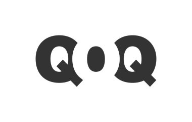 QOQ logo tasarımı. İlk harf Q Q Q kalın yazı tipi teknoloji girişimleri, danışmanlık, kurumsal markalaşma. Yaratıcı şirket adı, manşet başlıkları tipografi kimliği, moda logoti tipi. Vektör illüstrasyonu.