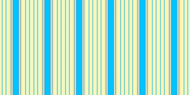 Pastel sarısı, deniz mavisi ve parlak mavi renkli parlak dikey çizgiler neşeli ve modern bir desen oluşturur..
