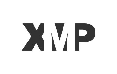 XMP logo tasarımı. İlk harf X M P kalın yazı tipi teknoloji girişimleri, danışmanlık, kurumsal markalaşma. Yaratıcı şirket adı, manşet başlıkları tipografi kimliği, moda logoti tipi. Vektör illüstrasyonu.