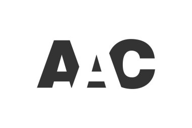 AAC logo tasarımı. İlk harf A C kalın yazı tipi. Teknolojik girişimler, danışmanlık, kurumsal markalaşma için. Yaratıcı şirket adı, manşet başlıkları tipografi kimliği, moda logoti tipi. Vektör illüstrasyonu.