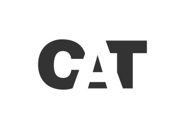 Kedi logosu tasarımı. İlk harf C A T T kalın yazı tipi teknoloji girişimleri, danışmanlık, kurumsal markalaşma. Yaratıcı şirket adı, manşet başlıkları tipografi kimliği, moda logoti tipi. Vektör illüstrasyonu.