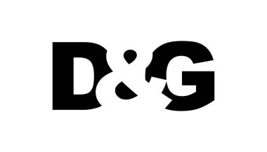 DG logo tasarımı cesur bir şekilde. Siyah beyaz kimlik sembolü. Modern tipografi simgesi. Şirket marka ikonu. En küçük iş şablonu.