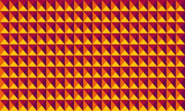 Sıcak sonbahar renklerinde birbirine kenetlenmiş üçgenlerin canlı geometrik deseni. Özgeçmiş, web sitesi tasarımı, tekstil ve markalaşma projeleri için ideal.