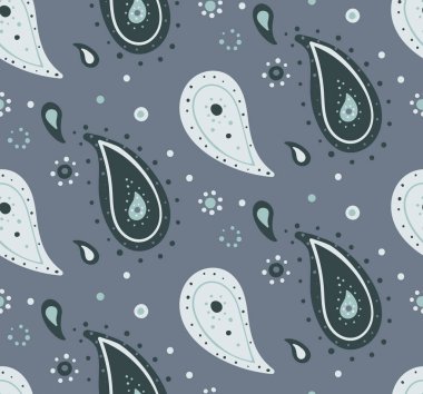 Bitkisel simetri bir boteh çiçeği. Girdap desenli, çarpık bir poster. Hint dekorasyonundan moda yatayına. Yerli fayanslarda karşıt romantizm.