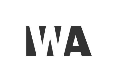 IWA logo tasarımı. İlk harf I W. Teknoloji girişimleri, danışmanlık, kurumsal markalaşma için cesur bir yazı tipi. Yaratıcı şirket adı, manşet başlıkları tipografi kimliği, moda logoti tipi. Vektör illüstrasyonu.
