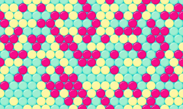 Pembe, sarı ve deniz mavisi şeklinde birbirine kenetlenmiş halkalar. Arkaplan, web sitesi tasarımı, tekstil veya oyuncu markalar için ideal.