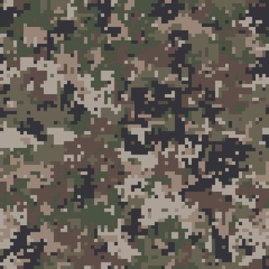 Dijital kamuflaj deseni, ordu, avcılık ve oyun tasarımları için mükemmel..