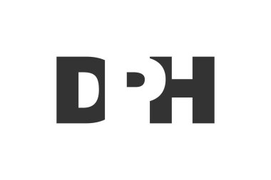 DPH logo tasarımı. Teknoloji girişimleri, danışmanlık, kurumsal markalaşma için ilk harf D P H kalın yazı tipi. Yaratıcı şirket adı, manşet başlıkları tipografi kimliği, moda logoti tipi. Vektör illüstrasyonu.