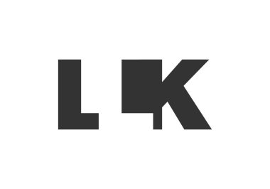 LLK logo tasarımı. İlk harf L K kalın font tarzı teknoloji girişimleri, danışmanlık, kurumsal markalaşma. Yaratıcı şirket adı, manşet başlıkları tipografi kimliği, moda logoti tipi. Vektör illüstrasyonu.