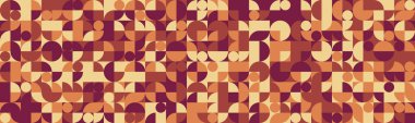 Abstract geometric pattern.  Warm earthy tones create a midcentury modern aesthetic. Ideal for website backgrounds, textile design, or branding projects.