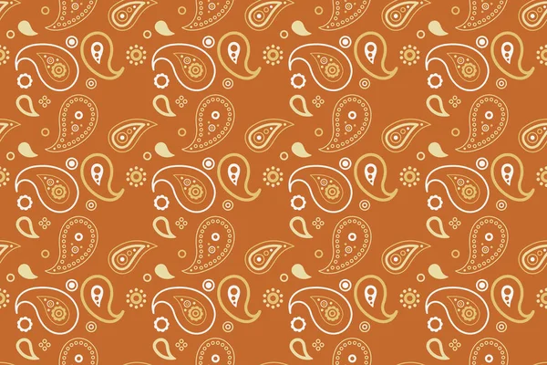 Arap vuruşuyla Deco simetrisi. Etnik çiçekten sonsuz kumaşa. Yapraklar batı mevsiminde egzotik. Romantizm çiçekleri üzerine elle çizilmiş süsler..