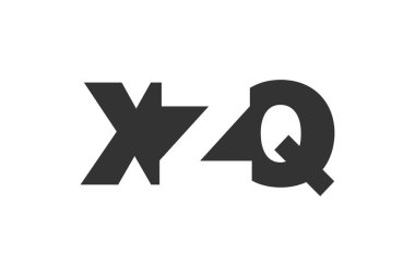 XZQ logo tasarımı. Teknoloji girişimleri, danışmanlık ve şirket markaları için ilk harf X-Q kalın yazı tipi. Yaratıcı şirket adı, manşet başlıkları tipografi kimliği, moda logoti tipi. Vektör illüstrasyonu.