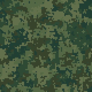 Soyut dijital kamuflaj modeli. Özgeçmiş, kumaş tasarımları veya askeri temalı projeler için kusursuz doku ideali.
