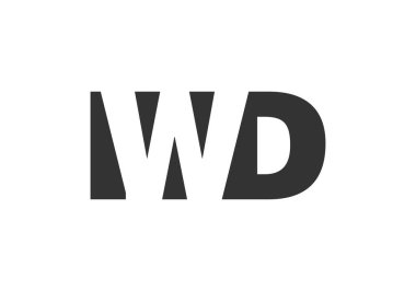 IWD logo tasarımı. Teknoloji girişimleri, danışmanlık ve şirket markaları için ilk harf I.W. D kalın yazı tipi. Yaratıcı şirket adı, manşet başlıkları tipografi kimliği, moda logoti tipi. Vektör illüstrasyonu.